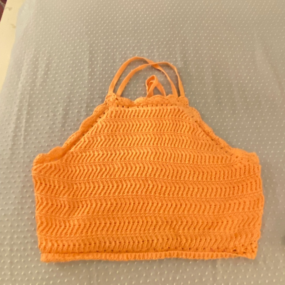 Orange halter top